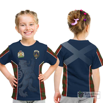 Cameron Tartan Kid T-Shirt with Family Crest and Lion Rampant Vibes Sport Style