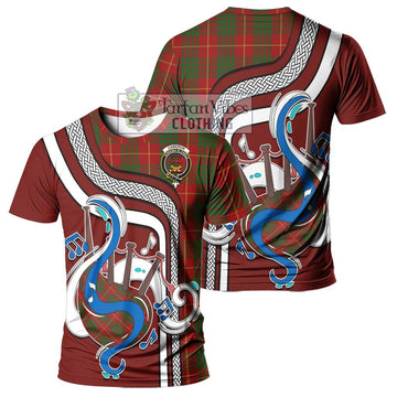 Cameron Tartan T-Shirt with Epic Bagpipe Style