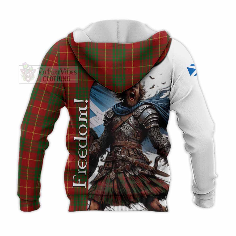 Tartan Vibes Clothing Cameron Crest Tartan Knitted Hoodie Inspired by the Freedom of Scottish Warrior