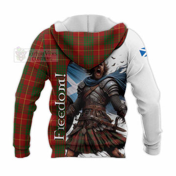 Cameron Crest Tartan Knitted Hoodie Inspired by the Freedom of Scottish Warrior