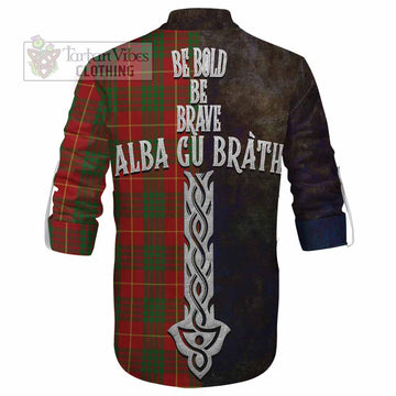 Cameron Tartan Family Crest Ghillie Kilt Shirt Alba Gu Brath Be Brave Lion Ancient Style - Tartan Vibes Clothing
