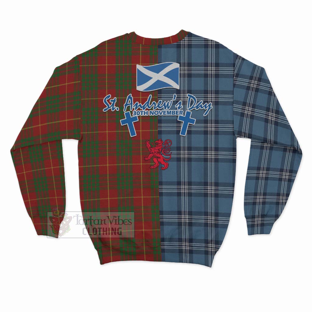 Tartan Vibes Clothing Cameron Tartan Sweatshirt Happy St. Andrew's Day Half Tartan Style