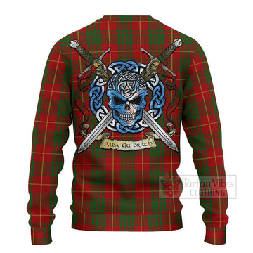 Cameron Tartan Ugly Sweater with Family Crest Celtic Skull Style