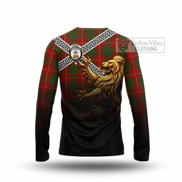 Cameron Crest Tartan Long Sleeve T-Shirt with Golden Lion Emblem Celtic Style - Tartan Vibes Clothing