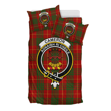 Cameron Tartan Bedding Set with Family Crest