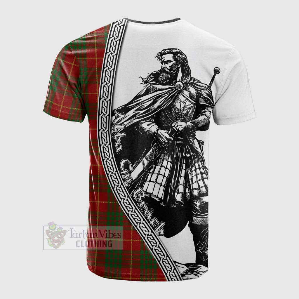 Tartan Vibes Clothing Cameron Tartan Clan Crest Cotton T-shirt with Highlander Warrior Celtic Style