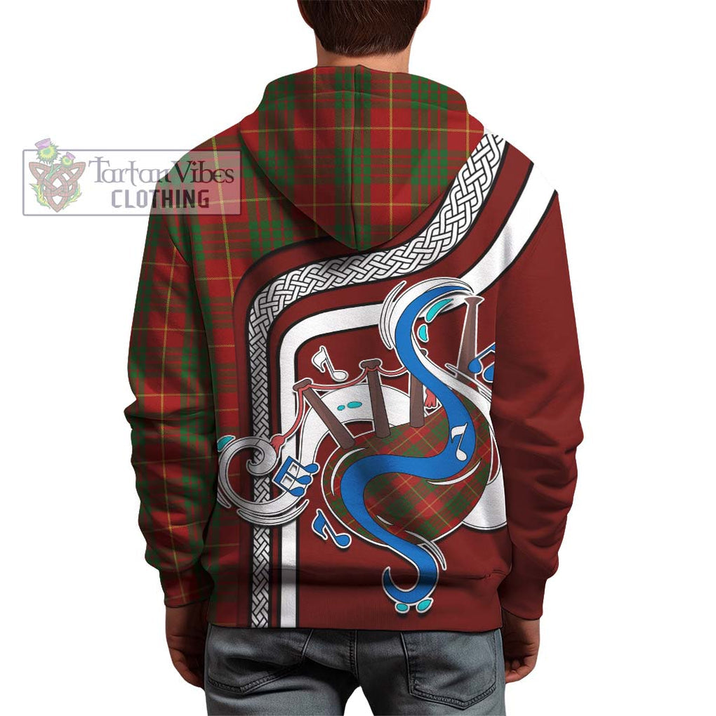 Cameron Tartan Hoodie with Epic Bagpipe Style - Tartanvibesclothing Shop