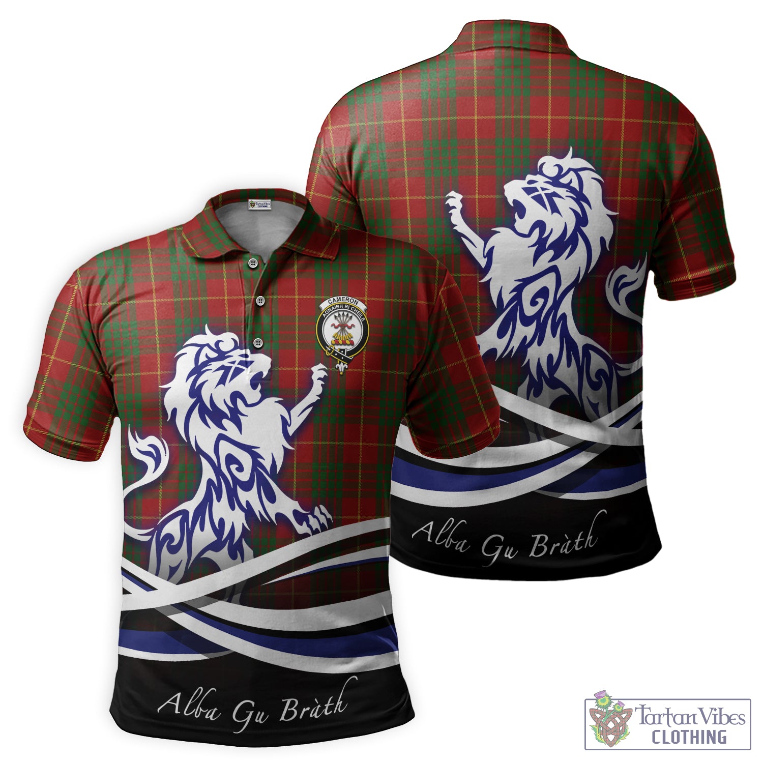cameron-tartan-polo-shirt-with-alba-gu-brath-regal-lion-emblem
