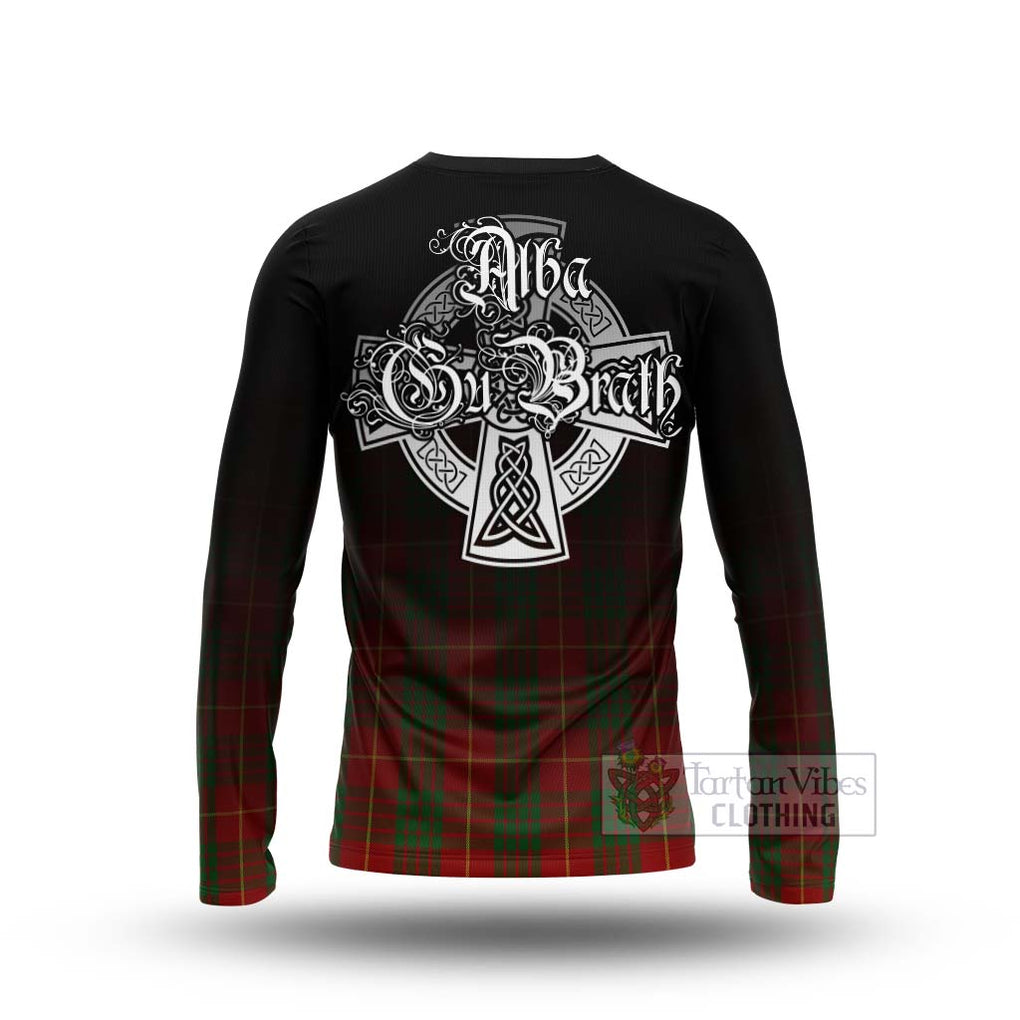 Tartan Vibes Clothing Cameron Tartan Long Sleeve T-Shirt Featuring Alba Gu Brath Family Crest Celtic Inspired