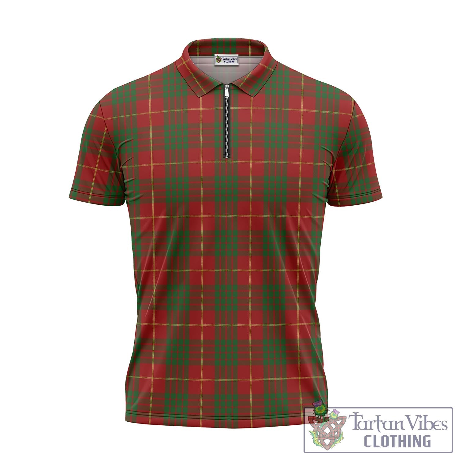 Tartan Vibes Clothing Cameron Tartan Zipper Polo Shirt