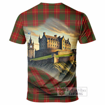 Cameron Tartan Family Crest T-Shirt with Scottish Ancient Castle Style - Tartan Vibes Clothing