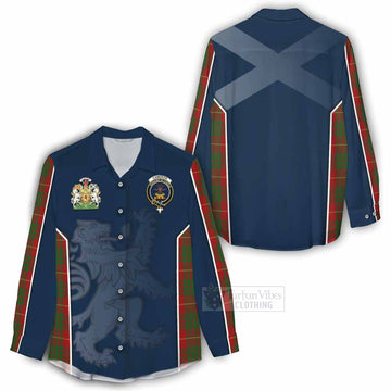 Cameron Tartan Women's Casual Shirt with Family Crest and Lion Rampant Vibes Sport Style