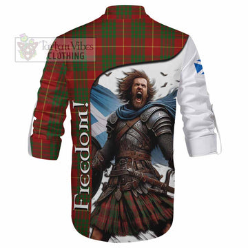 Cameron Crest Tartan Ghillie Kilt Shirt Inspired by the Freedom of Scottish Warrior