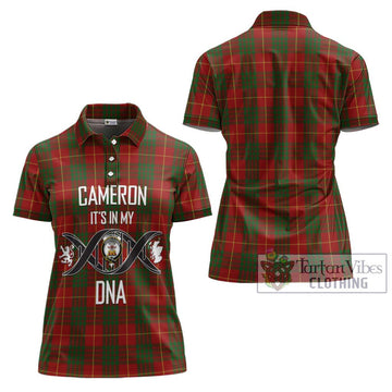 Cameron Tartan Women's Polo Shirt with Family Crest DNA In Me Style