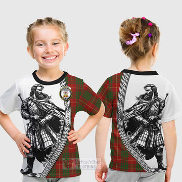 Cameron Tartan Clan Crest Kid T-Shirt with Highlander Warrior Celtic Style