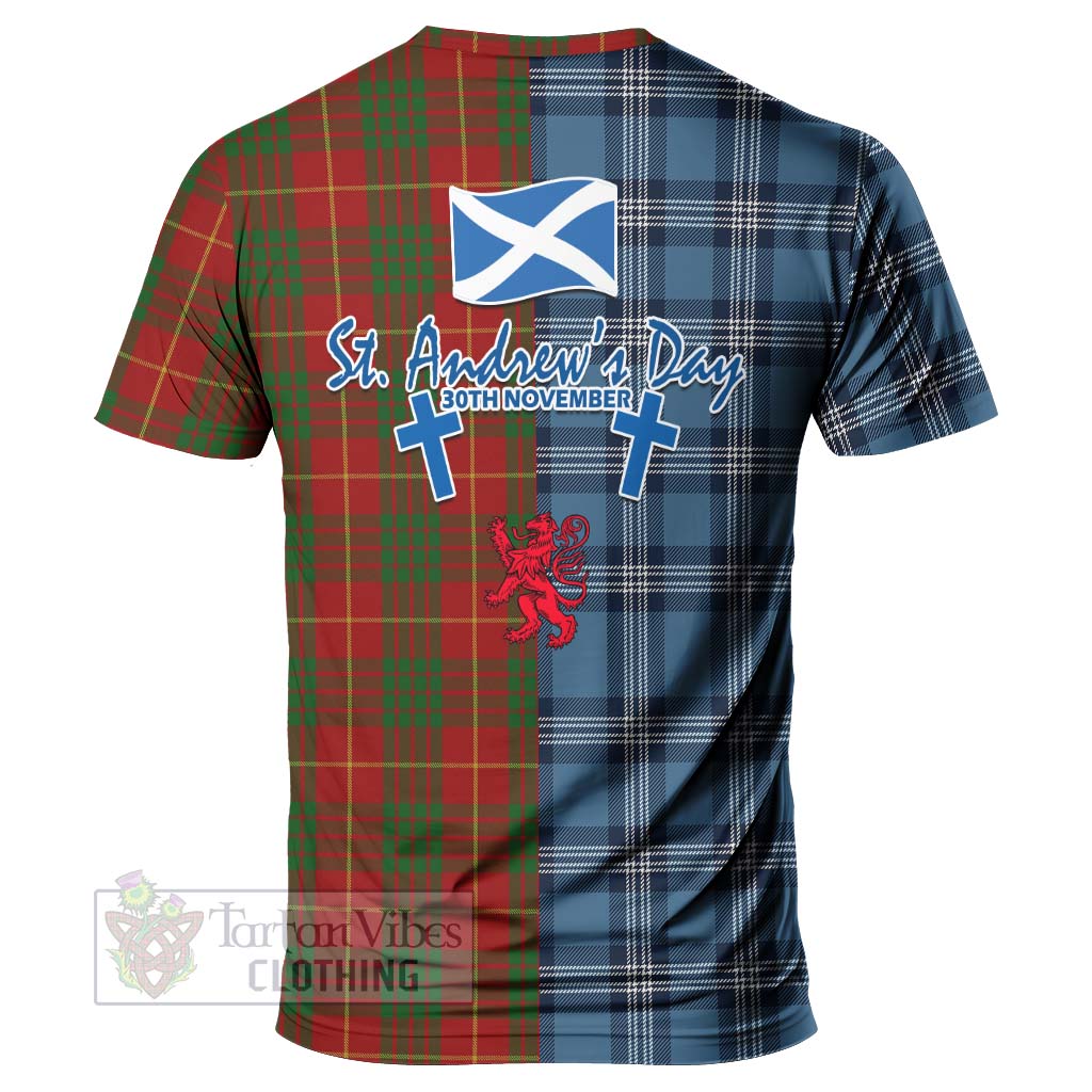 Tartan Vibes Clothing Cameron Tartan T-Shirt Happy St. Andrew's Day Half Tartan Style