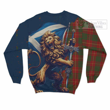 Cameron Tartan Family Crest Sweatshirt with Scottish Majestic Lion