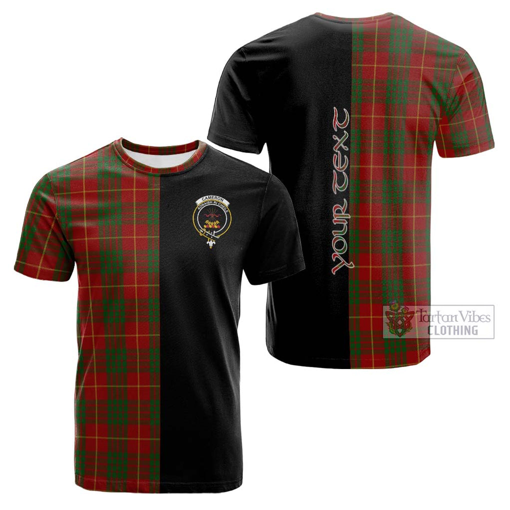 Tartan Vibes Clothing Cameron Tartan Cotton T-shirt with Family Crest and Half Of Me Style