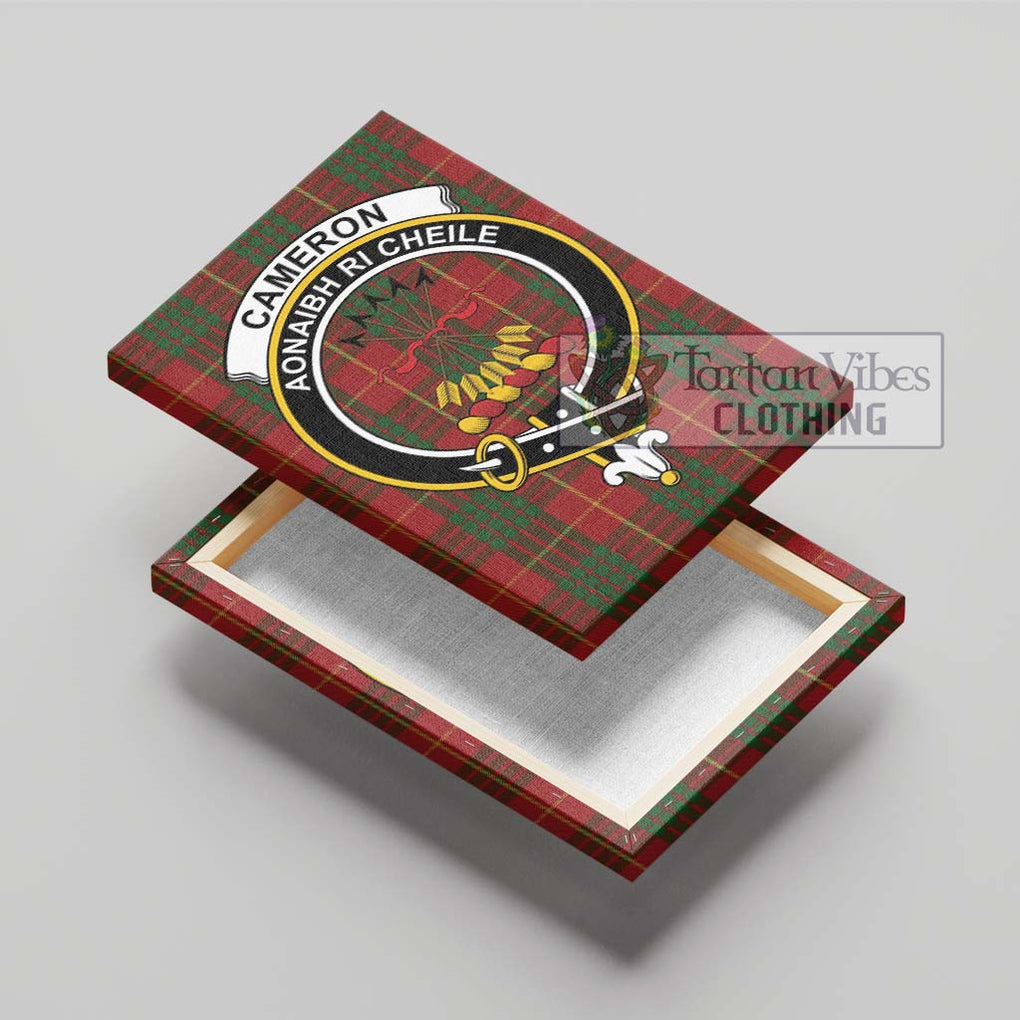 Cameron Tartan Canvas Print Wall Art with Family Crest - Tartan Vibes Clothing