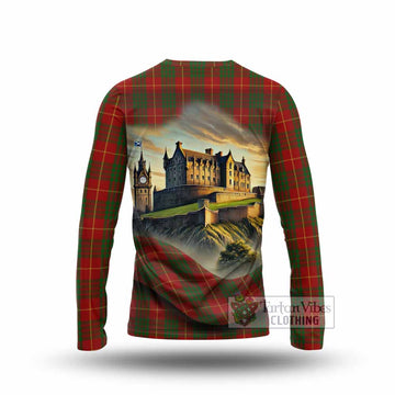 Cameron Tartan Family Crest Long Sleeve T-Shirt with Scottish Ancient Castle Style - Tartan Vibes Clothing