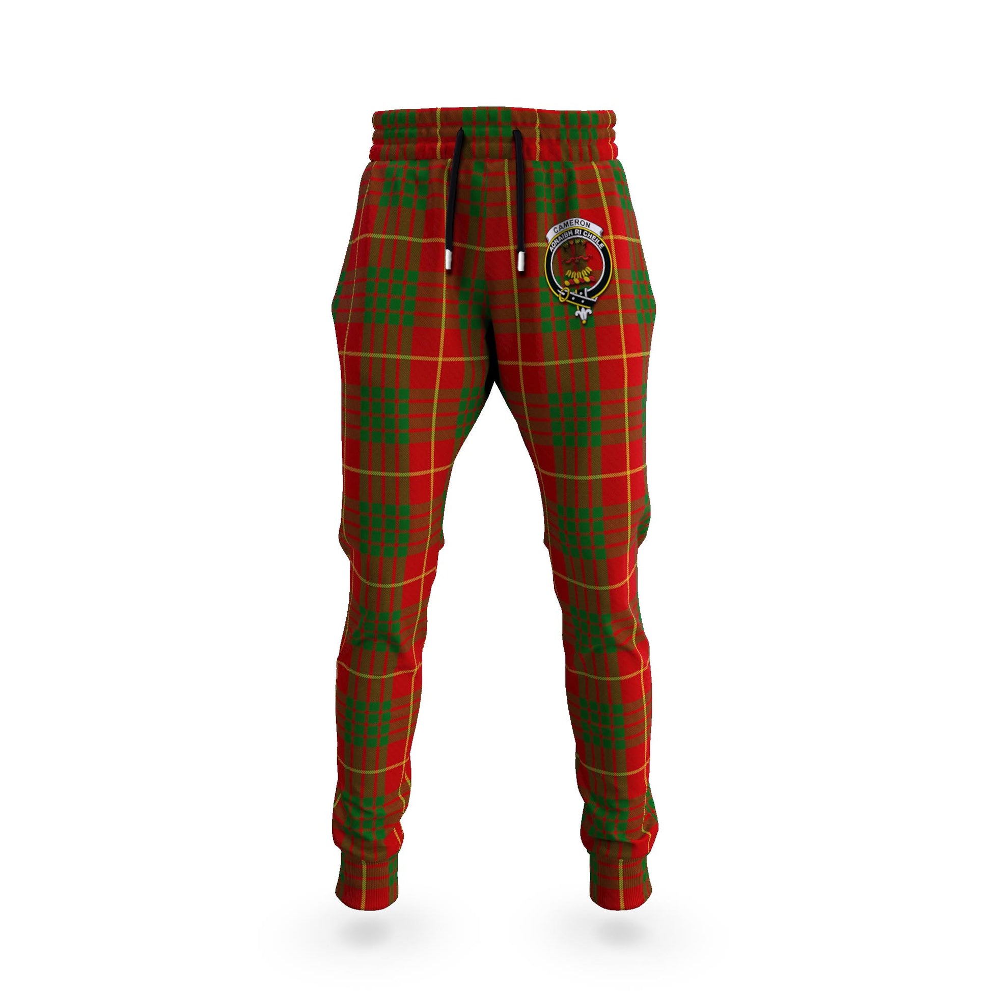 Cameron Tartan Joggers Pants with Family Crest 5XL - Tartan Vibes Clothing