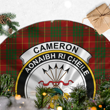 Cameron Tartan Christmas Tree Skirt with Family Crest