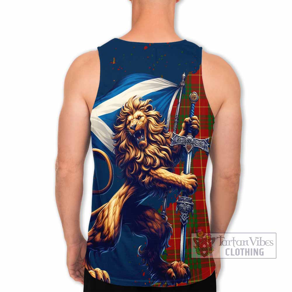 Tartan Vibes Clothing Cameron Tartan Family Crest Men's Tank Top with Scottish Majestic Lion