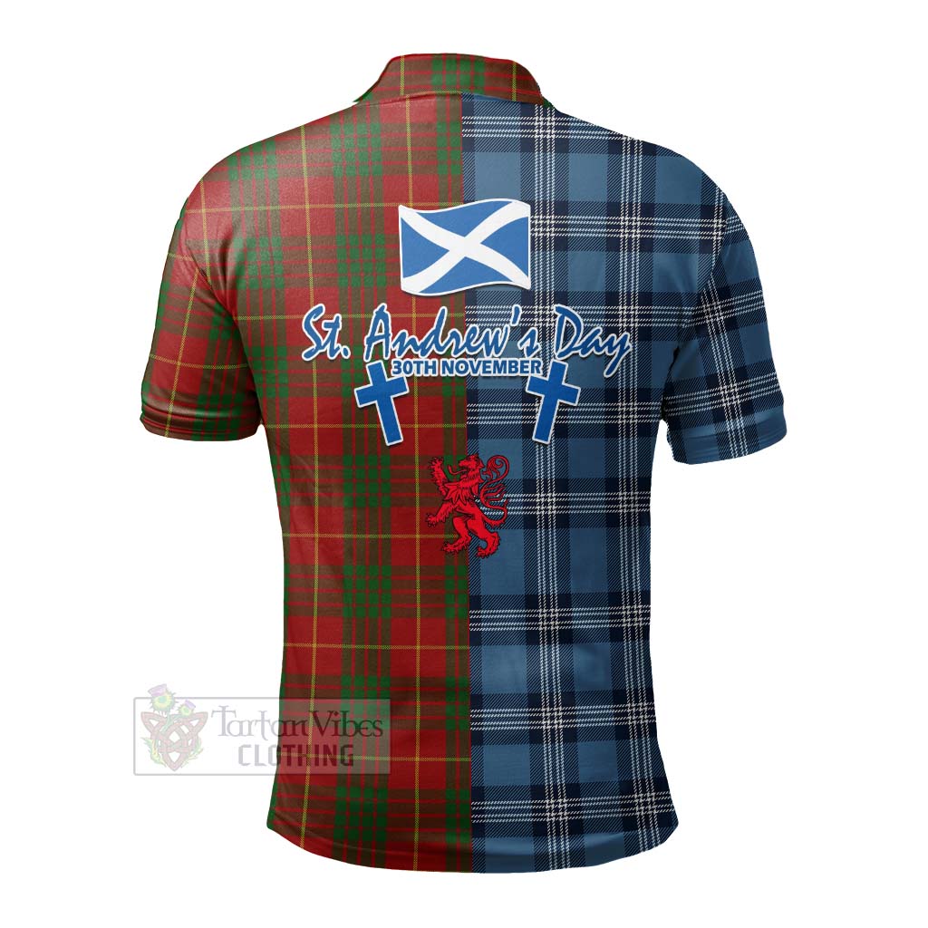 Tartan Vibes Clothing Cameron Tartan Polo Shirt Happy St. Andrew's Day Half Tartan Style