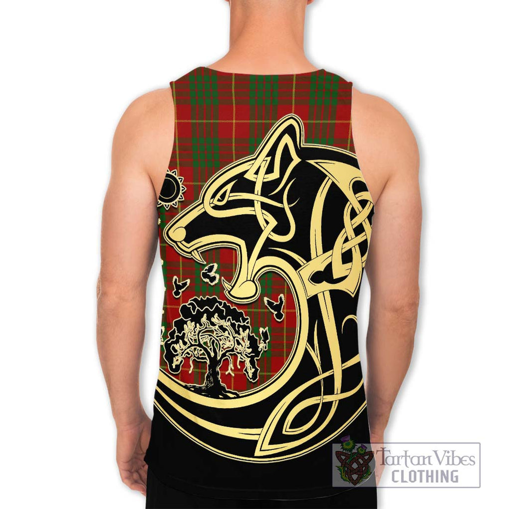 Cameron Tartan Men's Tank Top with Family Crest Celtic Wolf Style - Tartan Vibes Clothing