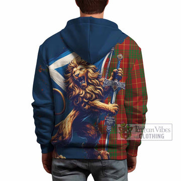 Cameron Tartan Family Crest Hoodie with Scottish Majestic Lion