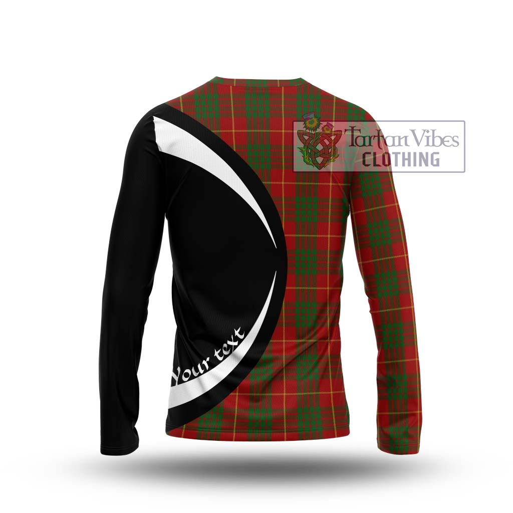 Cameron Tartan Long Sleeve T-Shirt with Family Crest Circle Style - Tartan Vibes Clothing