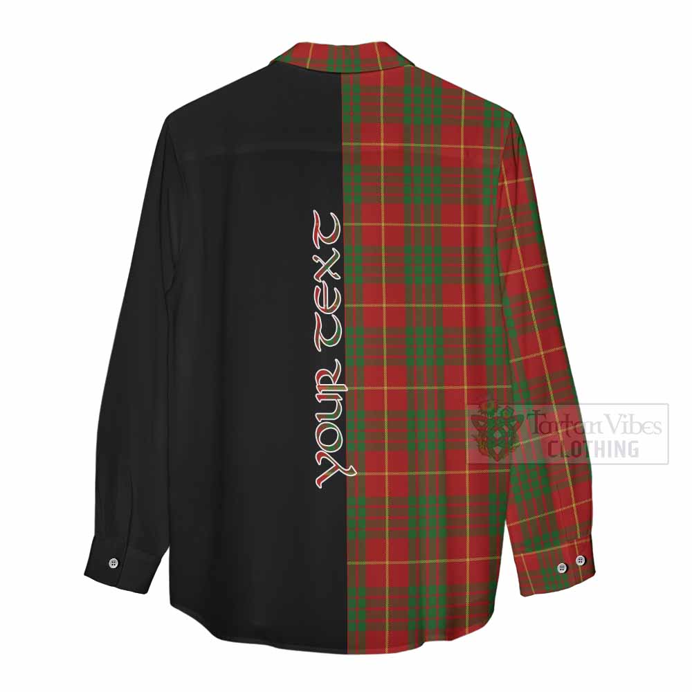 Tartan Vibes Clothing Cameron Tartan Women's Casual Shirt with Family Crest and Half Of Me Style