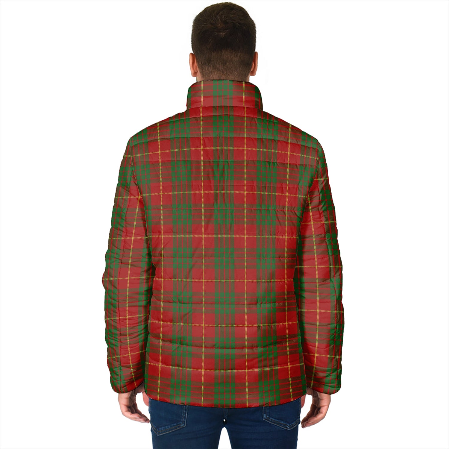 Cameron Tartan Padded Jacket with Family Crest - Tartanvibesclothing