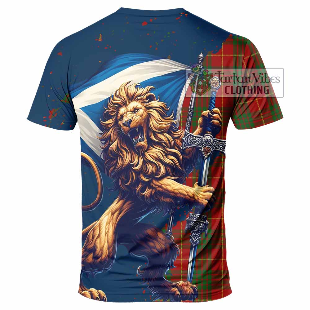 Tartan Vibes Clothing Cameron Tartan Family Crest T-Shirt with Scottish Majestic Lion