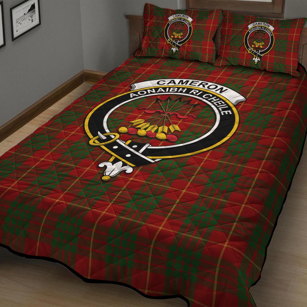 Cameron Tartan Quilt Bed Set with Family Crest - Tartan Vibes Clothing