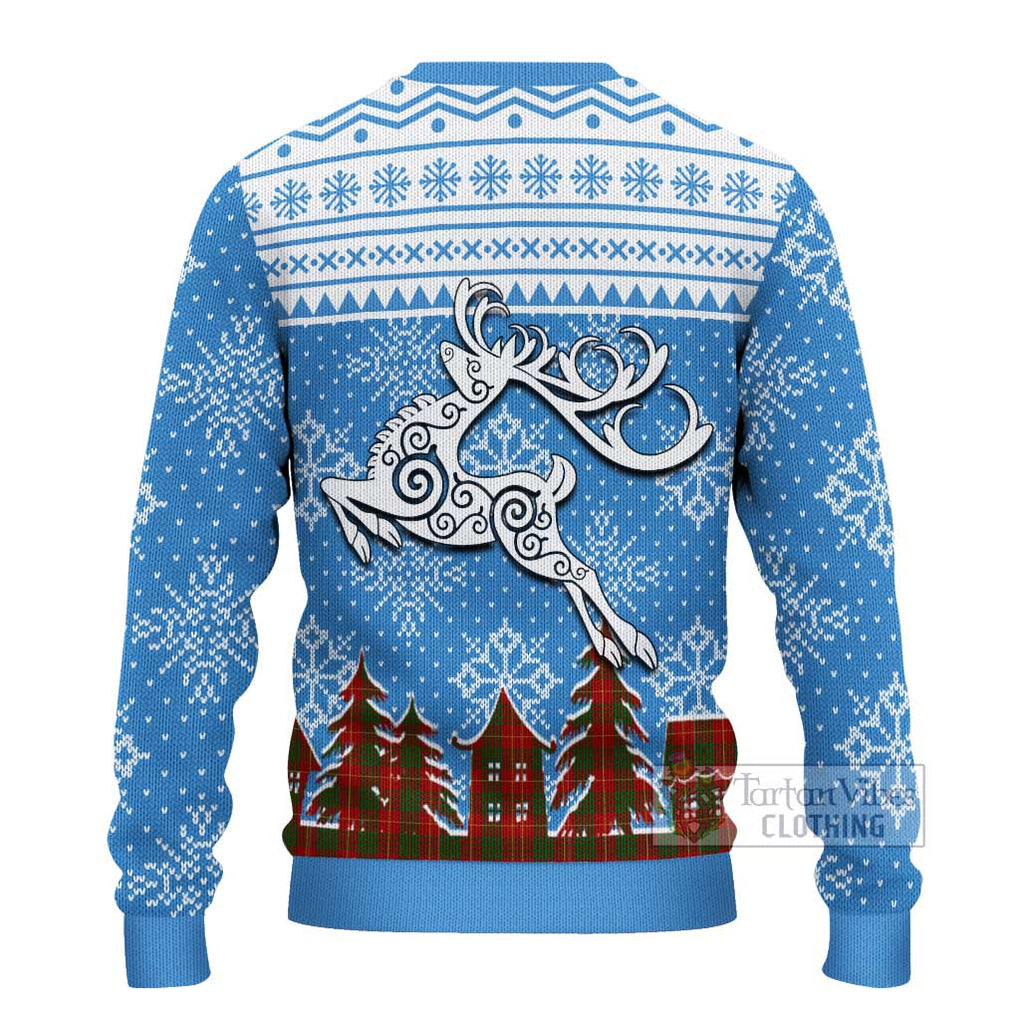 Tartan Vibes Clothing Cameron Clan Christmas Ugly Sweater with Tartan and Celtic Raindeer Style