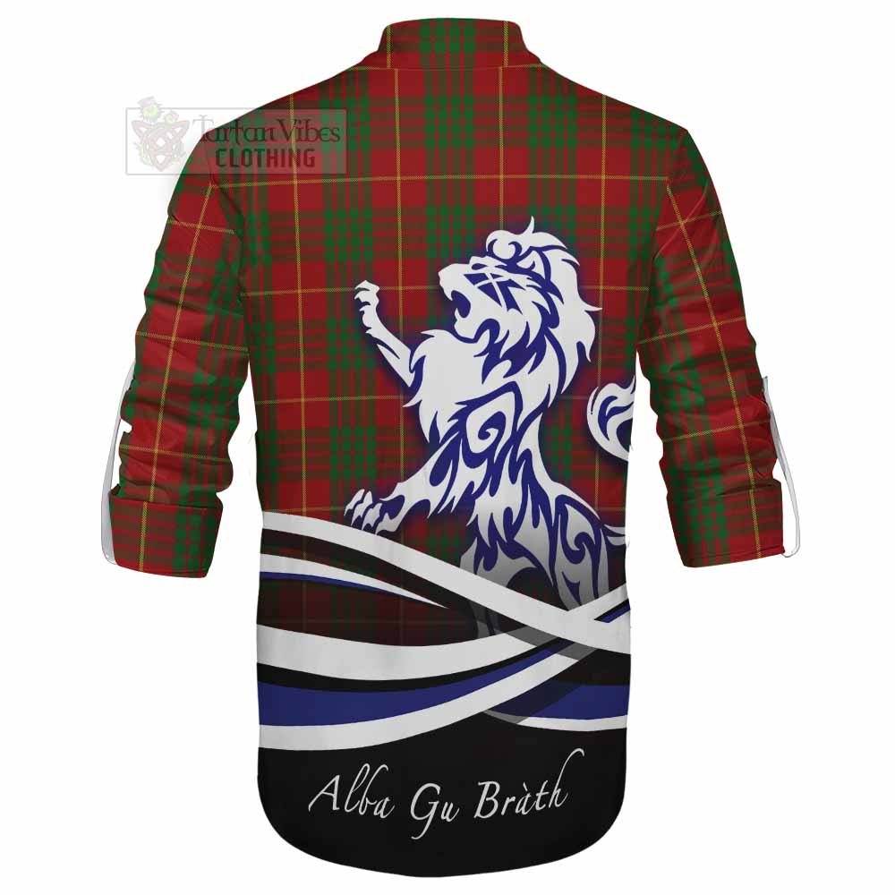 Tartan Vibes Clothing Cameron Tartan Ghillie Kilt Shirt with Alba Gu Brath Regal Lion Emblem