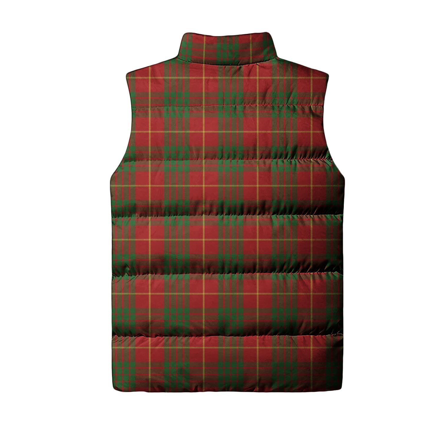 Cameron Tartan Sleeveless Puffer Jacket with Family Crest - Tartanvibesclothing