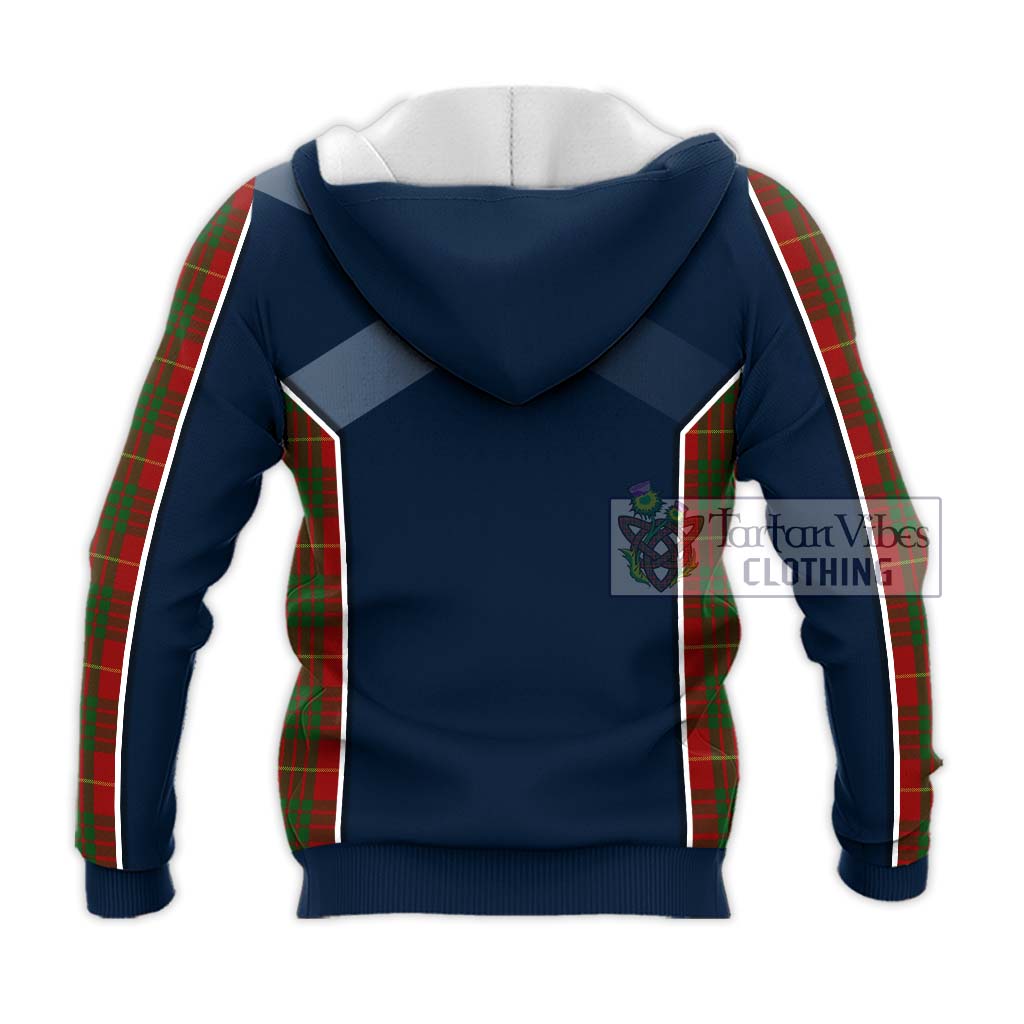 Tartan Vibes Clothing Cameron Tartan Knitted Hoodie with Family Crest and Lion Rampant Vibes Sport Style