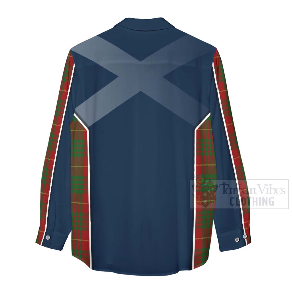 Tartan Vibes Clothing Cameron Tartan Women's Casual Shirt with Family Crest and Scottish Thistle Vibes Sport Style