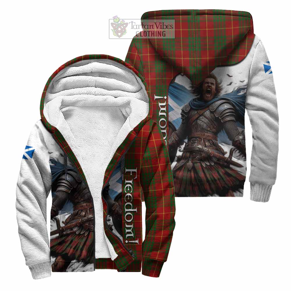 Tartan Vibes Clothing Cameron Crest Tartan Sherpa Hoodie Inspired by the Freedom of Scottish Warrior