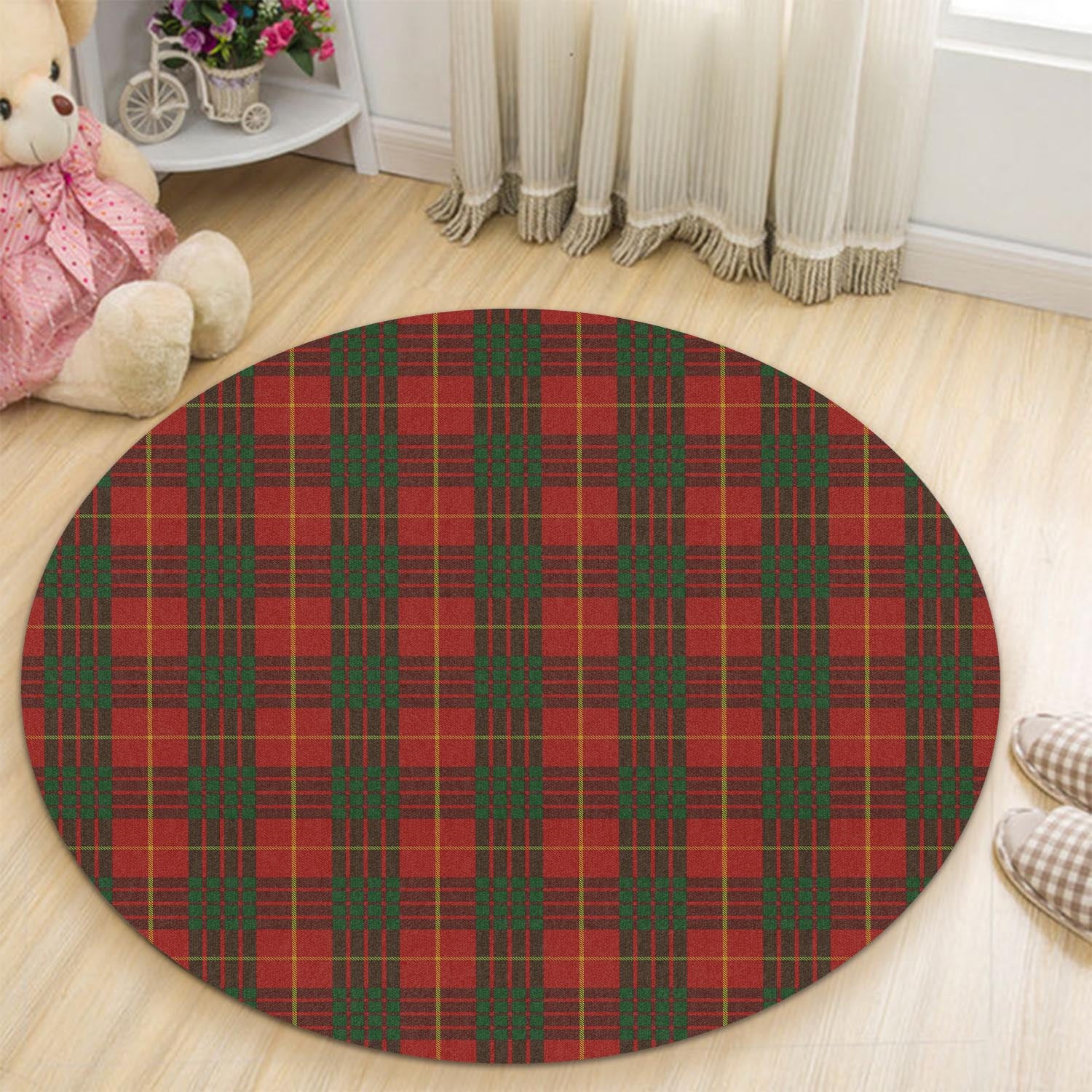 Cameron Tartan Round Rug - Tartanvibesclothing