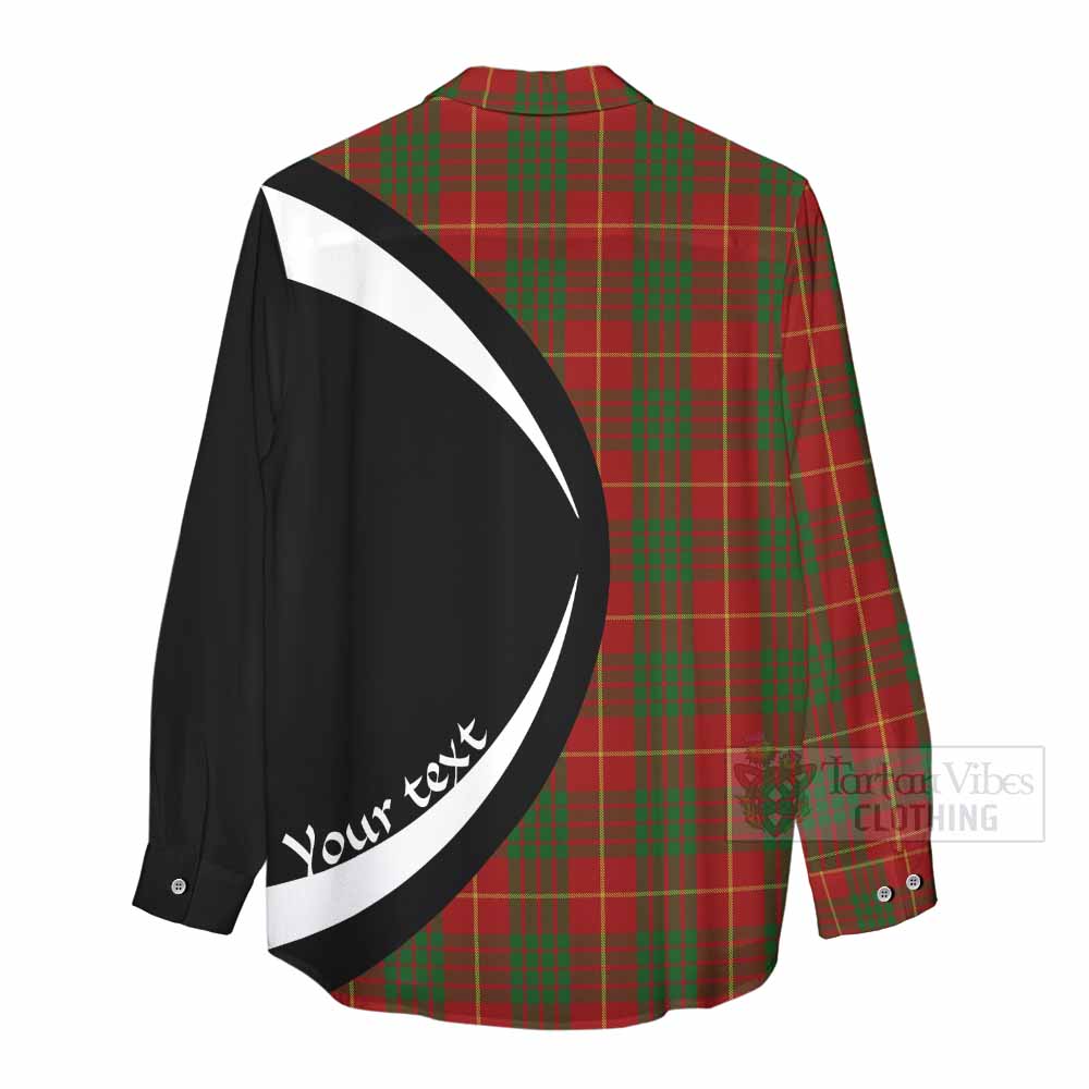 Tartan Vibes Clothing Cameron Tartan Women's Casual Shirt with Family Crest Circle Style