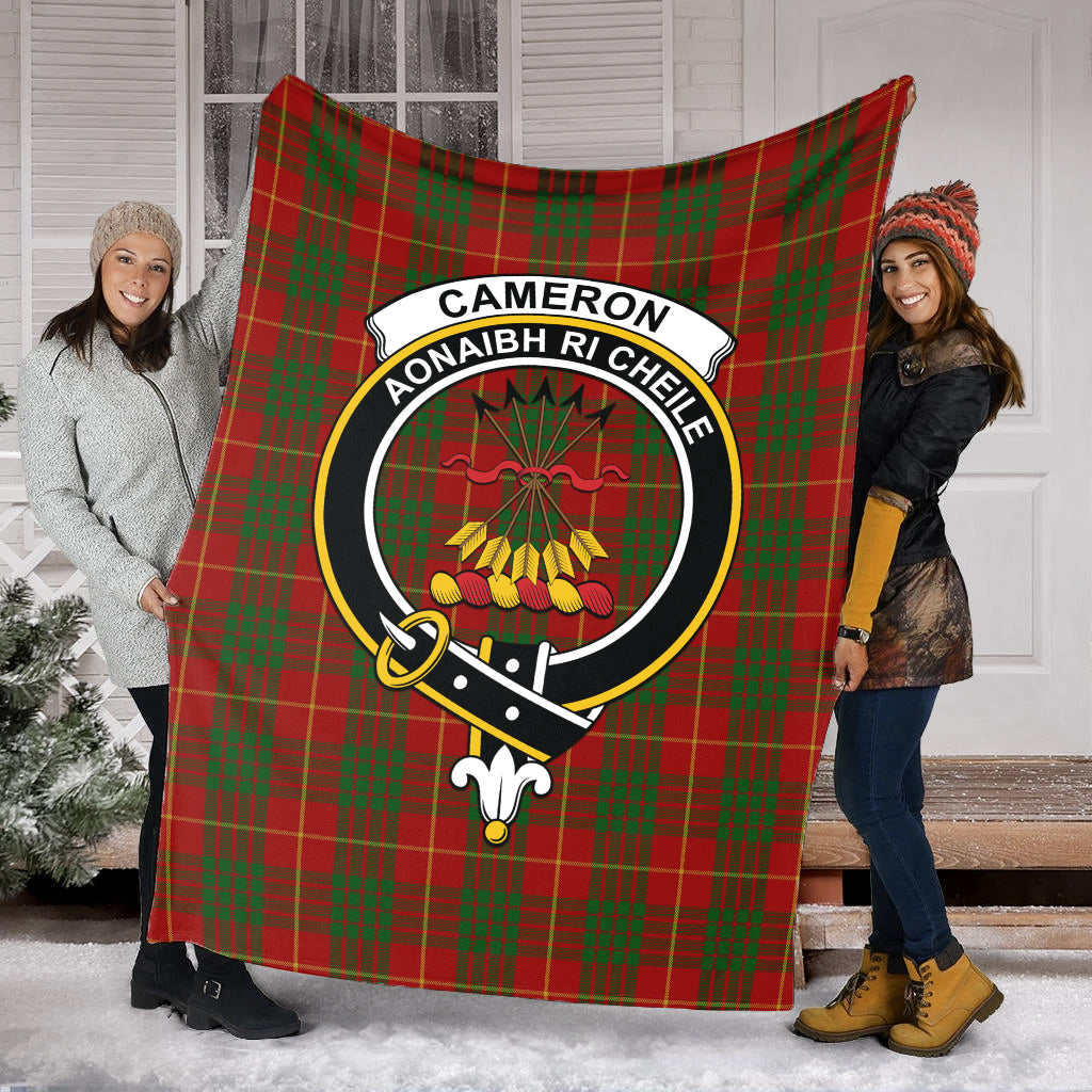 Cameron Tartan Blanket with Family Crest - Tartan Vibes Clothing