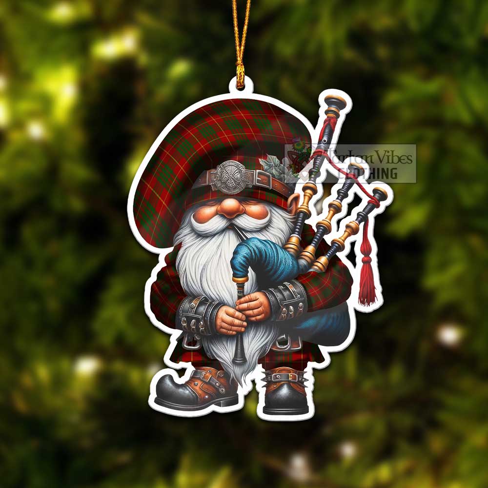 Tartan Vibes Clothing Cameron Tartan Badpiper Gnome Christmas Ornament