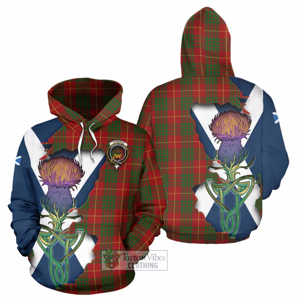 Cameron Tartan Family Crest Hoodie Scottish Thistle Celtic Inspired - Tartan Vibes Clothing