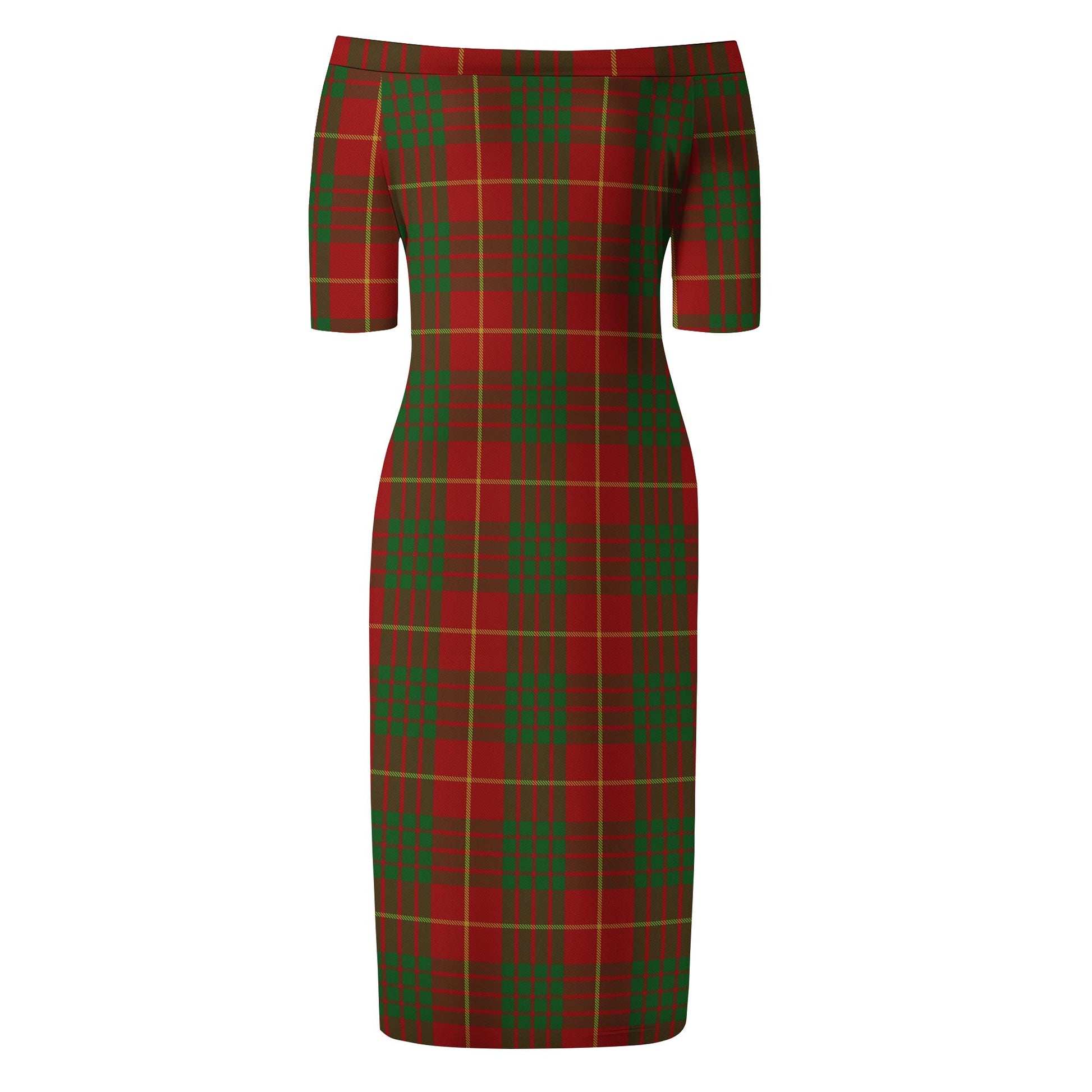 Cameron Tartan Off Shoulder Lady Dress - Tartanvibesclothing