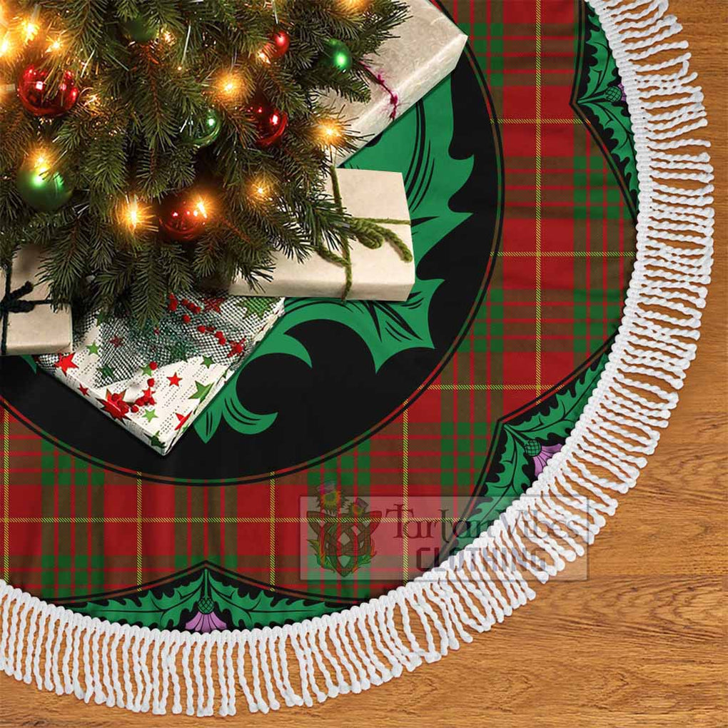 Tartan Vibes Clothing Cameron Tartan Christmas Tree Skirt Scottish Thistle Style