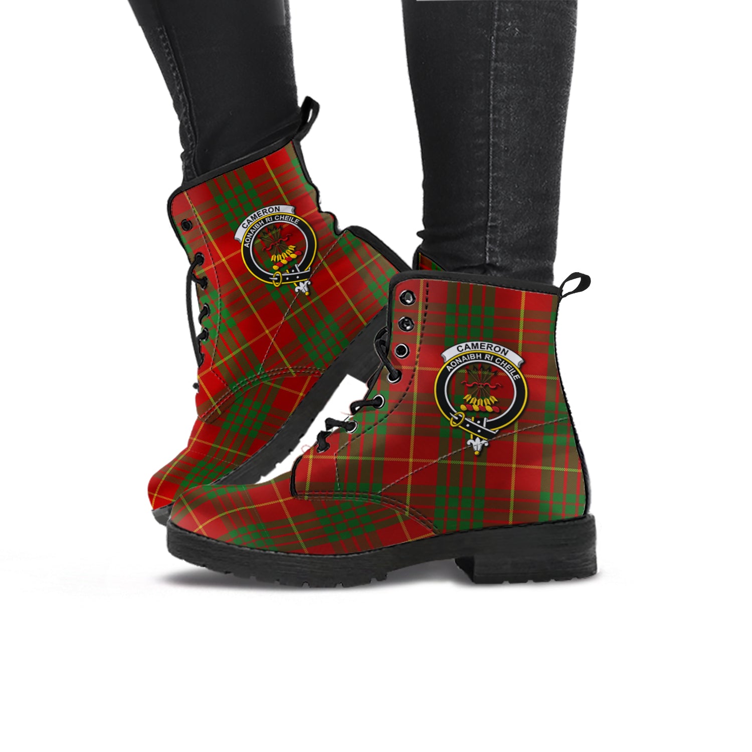 cameron-tartan-leather-boots-with-family-crest