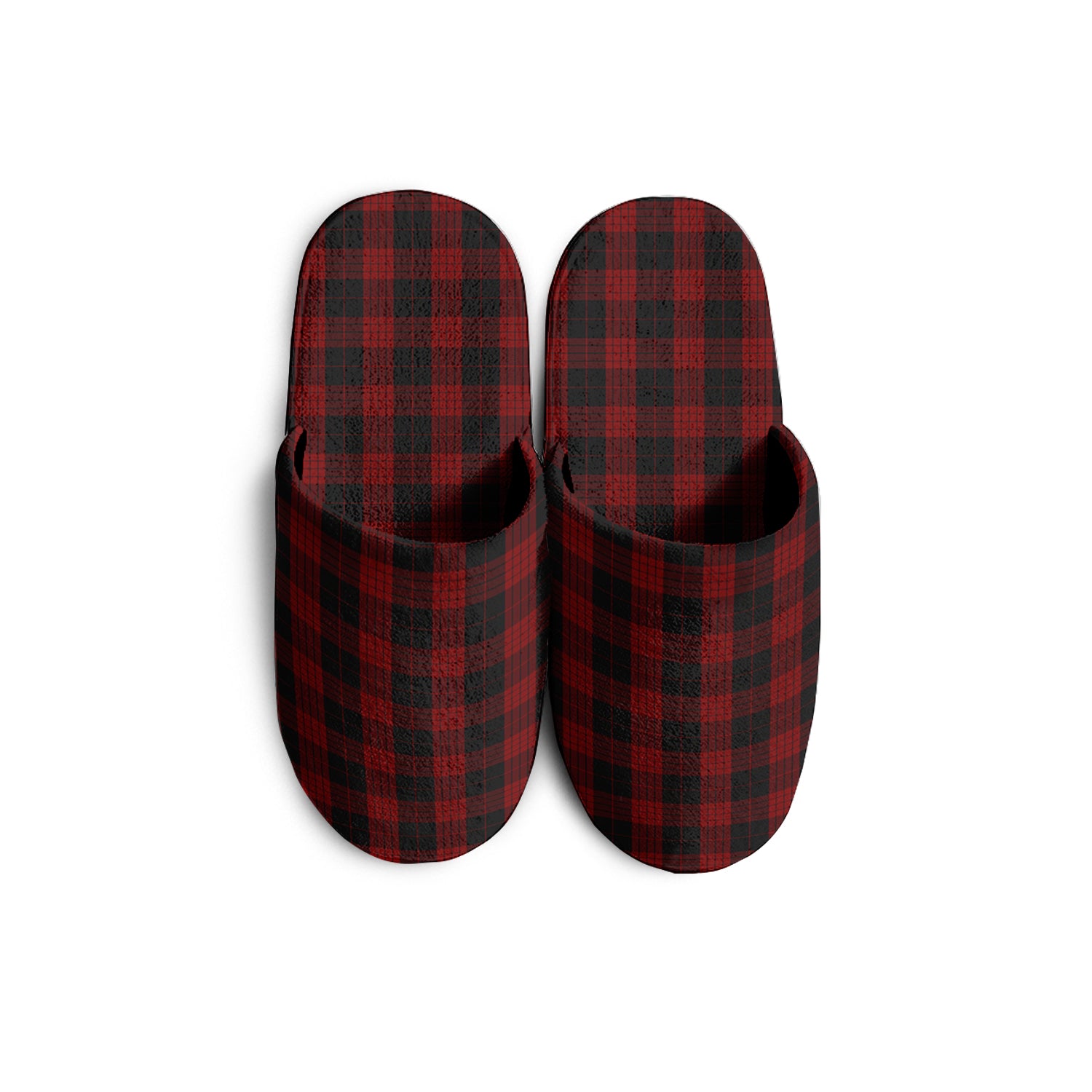 Cameron Black and Red Tartan Home Slippers - Tartanvibesclothing